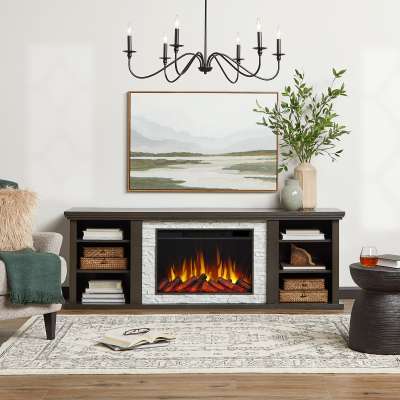 Kenai Slim Electric Fireplace TV Stand Indoor Heater