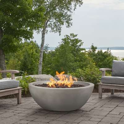 Eldora 42" GFRC Propane Fire Pit Natural Gas Fire Bowl Outdoor Fireplace Fire Table for Backyard or Patio