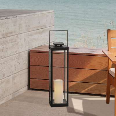 La Sal 22" Flameless Candle Lanterns for Indoor or Outdoor Backyard Patio 