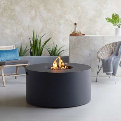 Coden 41" Round Metal Propane Fire Pit Table With Space For a Hidden Propane Tank