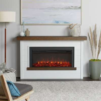 Bernice Landscape Indoor Electric Fireplace with Mantel Portable Heater