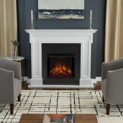 Thayer Indoor Electric Fireplace with Mantel Portable Heater