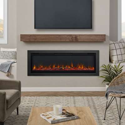Real Flame® 65" Wall Mounted/Recessed Electric Fireplace Insert