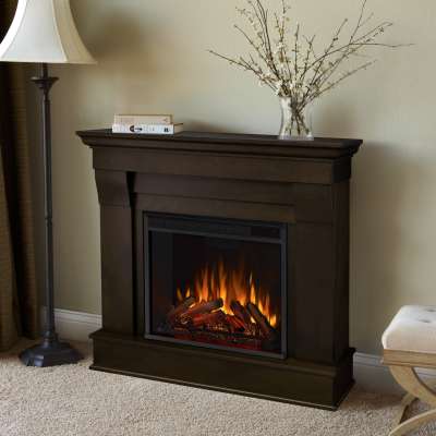 Chateau Indoor Electric Fireplace with Mantel Portable Heater