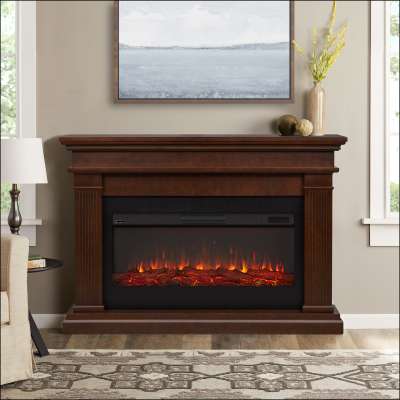 Beau Landscape Indoor Electric Fireplace with Mantel Portable Heater