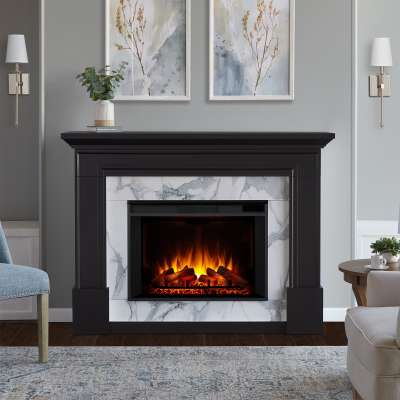 Merced Extra Large Electric Fireplace With Mantel Portable Indoor Heater
