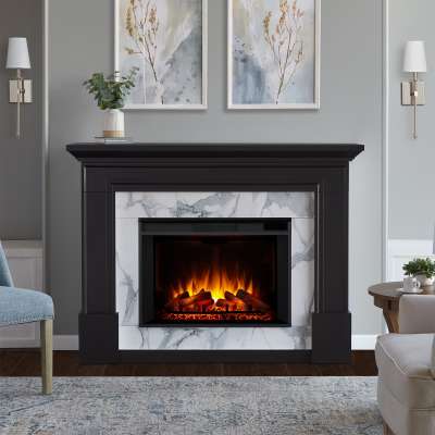 Merced Extra Large Electric Fireplace With Mantel Portable Indoor Heater
