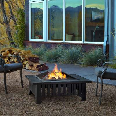 Lafayette Wood Burning Fire Pit Outdoor Fire Bowl Fireplace for Backyard Patio Camping