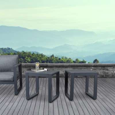 Baltic Outdoor End Table Set Patio Side Table Outdoor Coffee Table Patio Furniture
