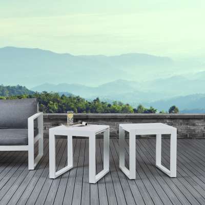 Baltic Outdoor End Table Set Patio Side Table Outdoor Coffee Table Patio Furniture