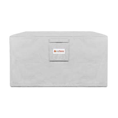 Ventura Square Fire Table Protective Fabric Cover with Drawstring for Fire Pit Outdoor Fireplace