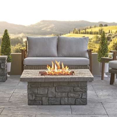 Sedona Square Propane Fire Table with NG Conversion Kit in gray