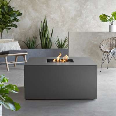 42" Aluminum Square Propane Fire Pit Fire Bowl Outdoor Fireplace Fire Table for Backyard or Patio