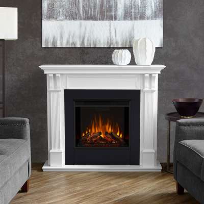 Ashley Indoor Electric Fireplace with Mantel Portable Heater
